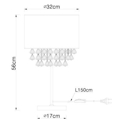 Globo - Laualamp 1xE27/60W/230V