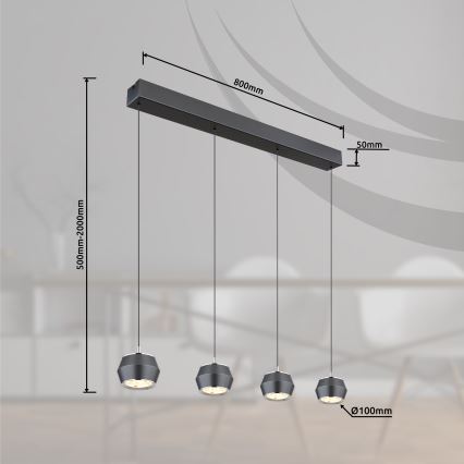 Globo - LED Lühter 4xLED/6W/230V