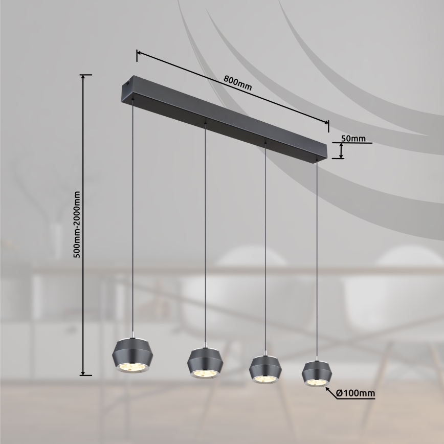 Globo - LED Lühter 4xLED/6W/230V