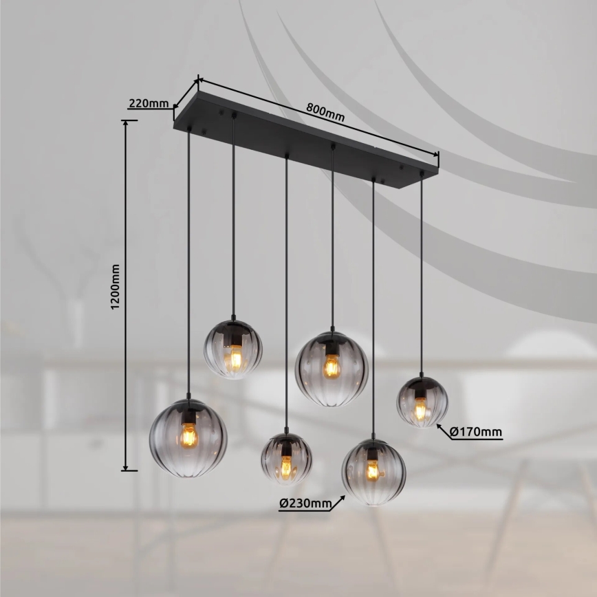 Globo - Lühter 6xE27/60W/230V