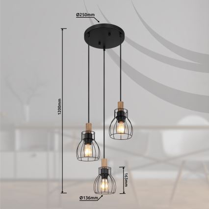 Globo - Lühter 3xE27/40W/230V