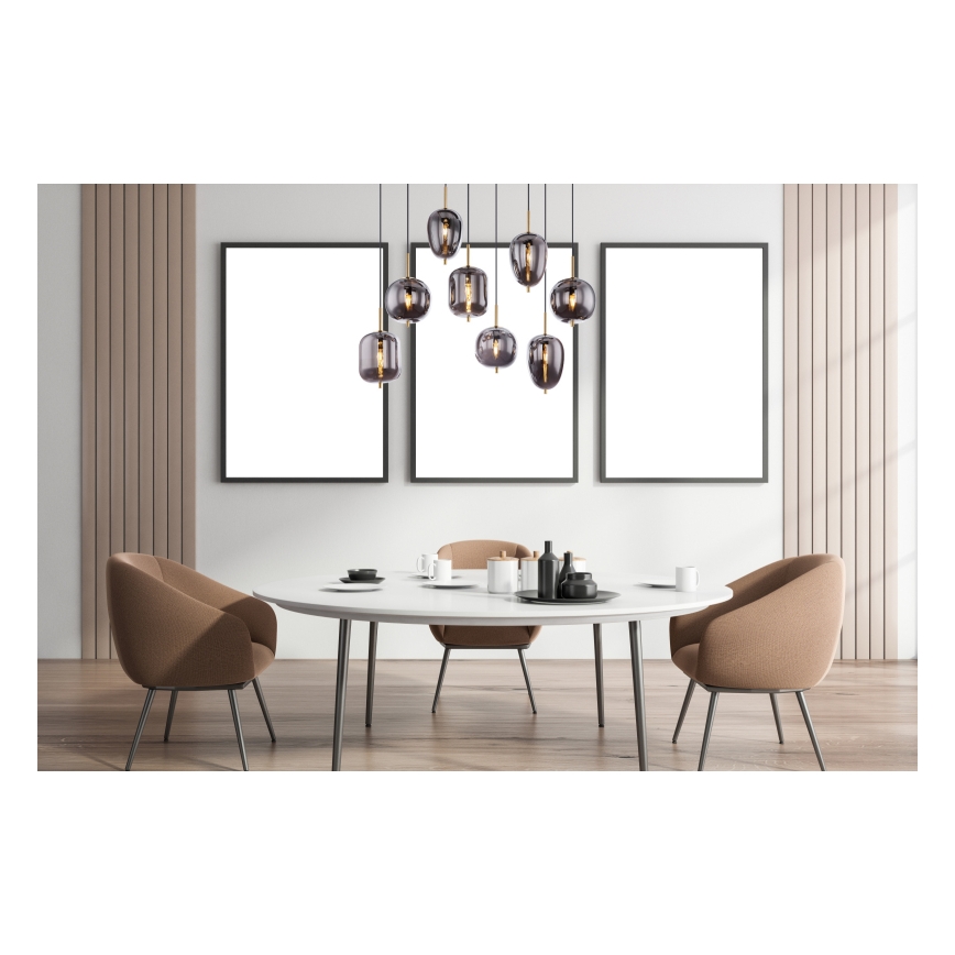 Globo - Lühter 8xE14/40W/230V suitsune