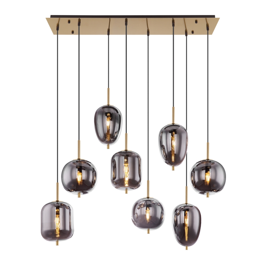 Globo - Lühter 8xE14/40W/230V suitsune