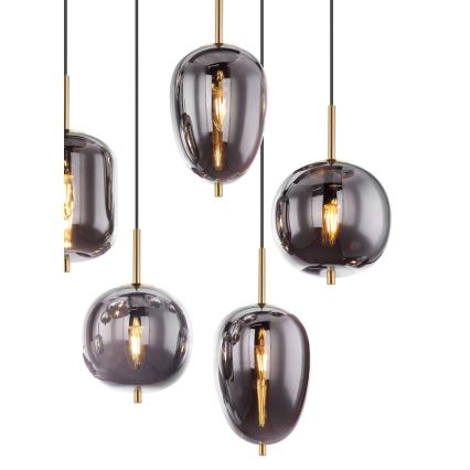 Globo - Lühter 8xE14/40W/230V suitsune
