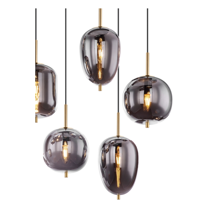 Globo - Lühter 8xE14/40W/230V suitsune