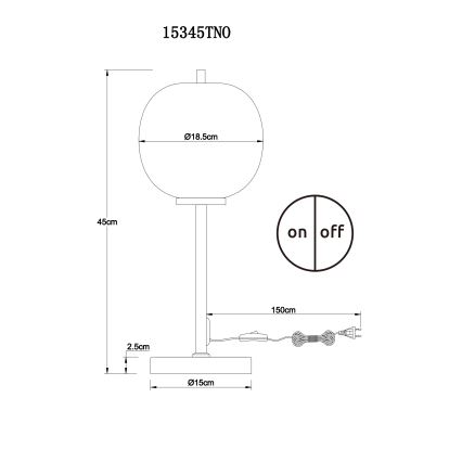 Globo - Laualamp 1xE14/40W/230V kroom