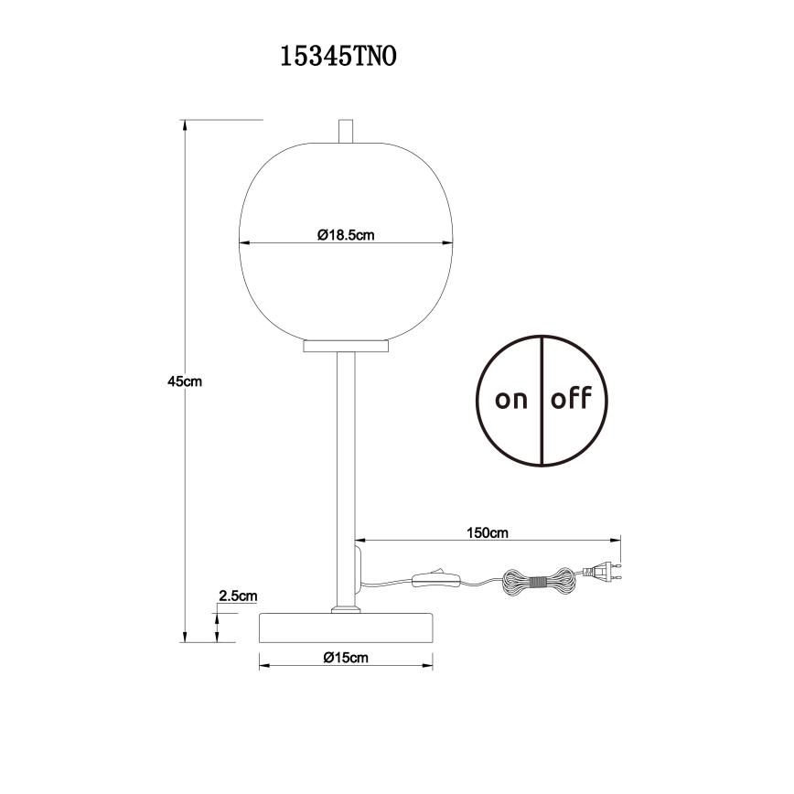Globo - Laualamp 1xE14/40W/230V matt kroom