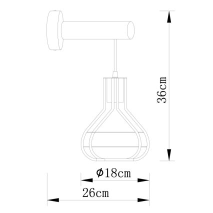 Globo - Seinavalgusti 1xE27/60W/230V