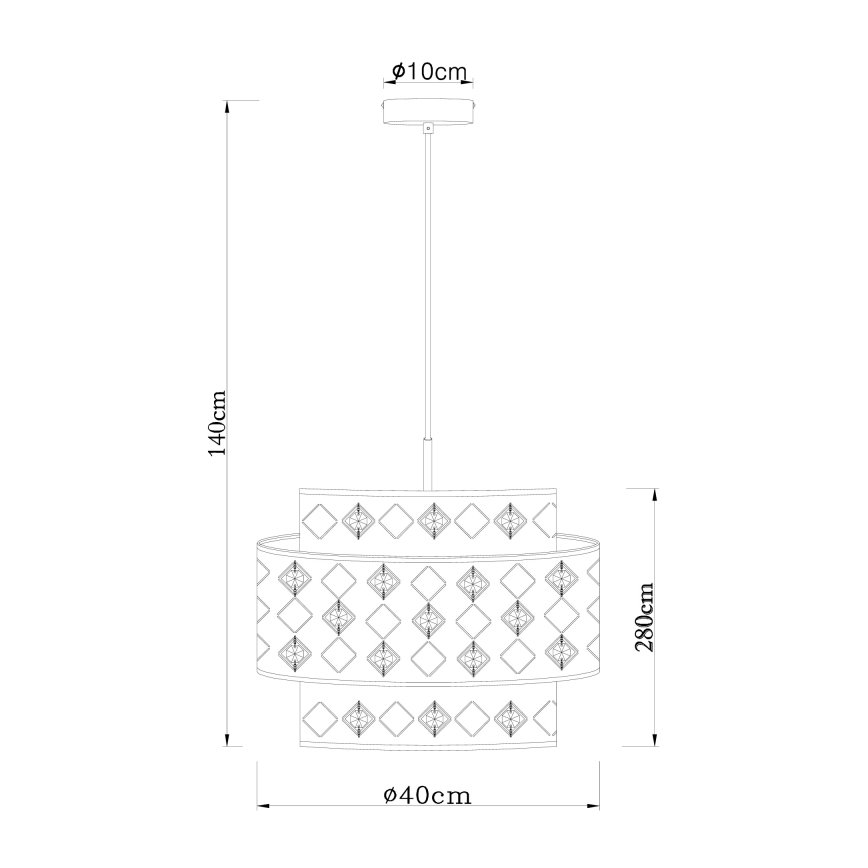 Globo 15448H1 - Lühter ABBEY 1xE27/60W/230V