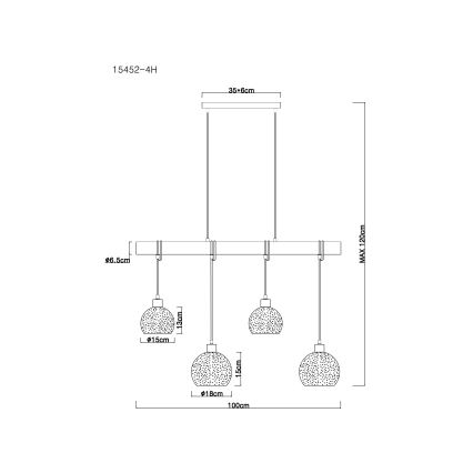 Globo - Lühter 4xE27/40W/230V