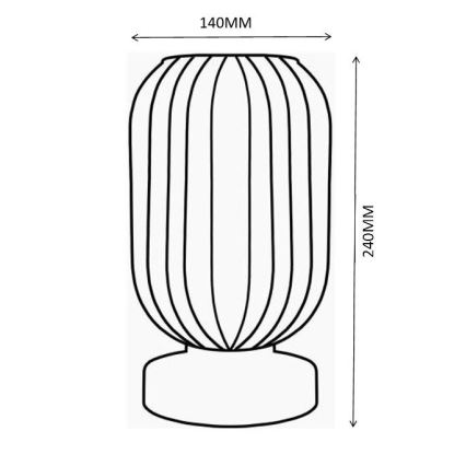 Globo - Laualamp 1xE27/40W/230V pruun