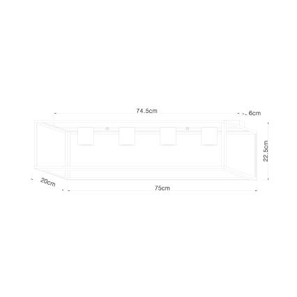 Globo - Laevalgusti 4xE27/60W/230V