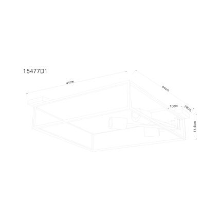 Globo - Laevalgusti 3xE27/60W/230V