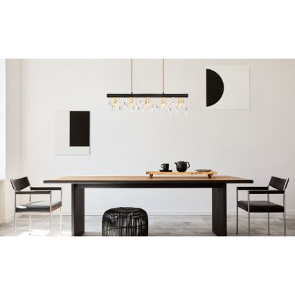 Globo 15532-5HB - Ripplamp kaabliga KIRA 5xE14/40W/230V must
