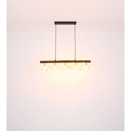 Globo 15532-5HB - Ripplamp kaabliga KIRA 5xE14/40W/230V must