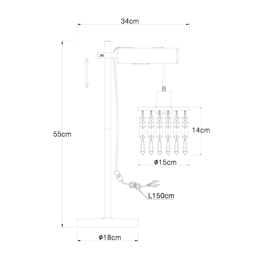 Globo - Laualamp 1xE27/40W/230V