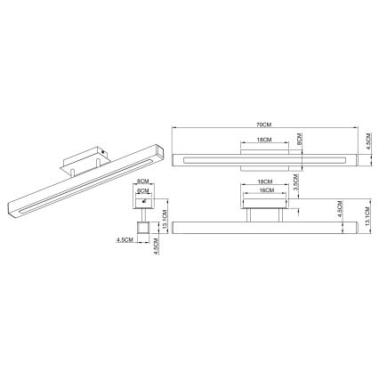 Globo - LED Pinnale kinnitatav lühter LED/20W/230V mänd