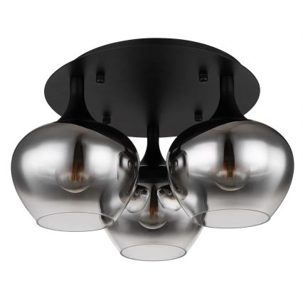 Globo - Pinnale kinnitatav lühter 3xE27/40W/230V d. 45 cm must