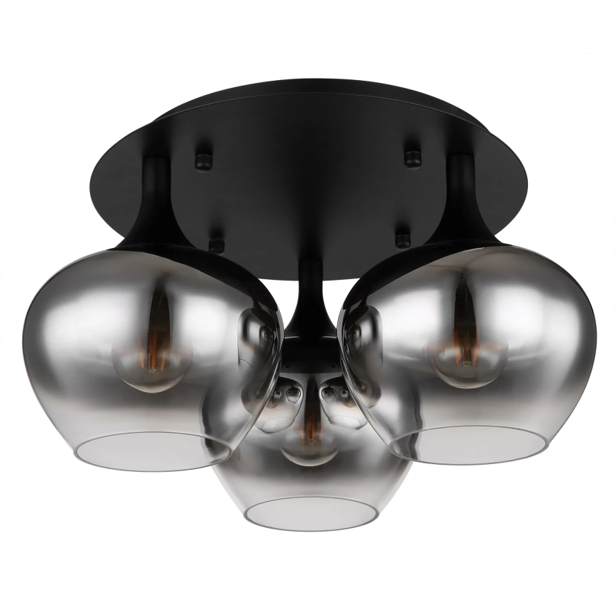 Globo - Pinnale kinnitatav lühter 3xE27/40W/230V d. 45 cm must