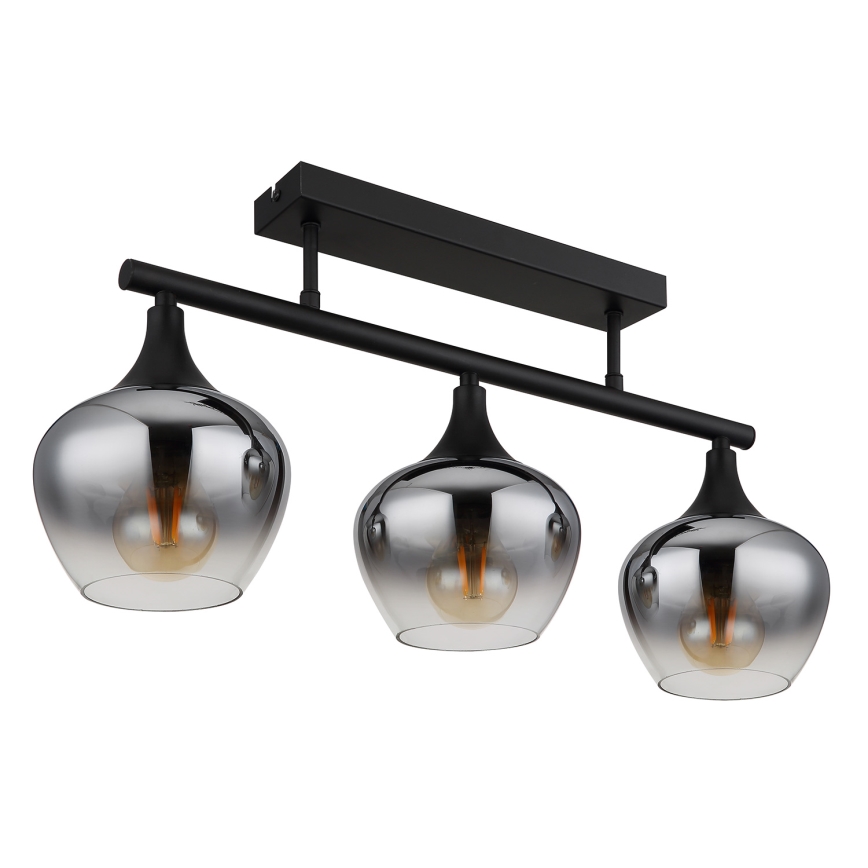 Globo - Pinnale kinnitatav lühter 3xE27/40W/230V must