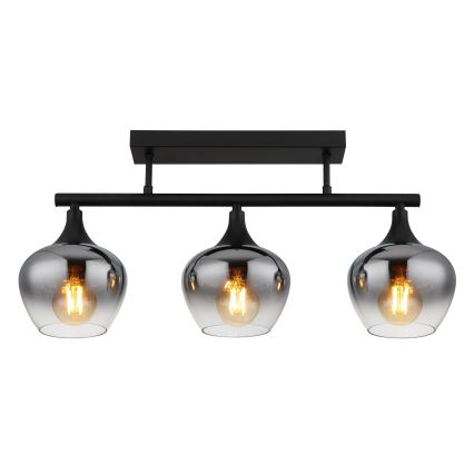 Globo - Pinnale kinnitatav lühter 3xE27/40W/230V must