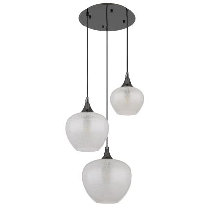 Globo - Lühter 3xE27/40W/230V valge/antratsiit