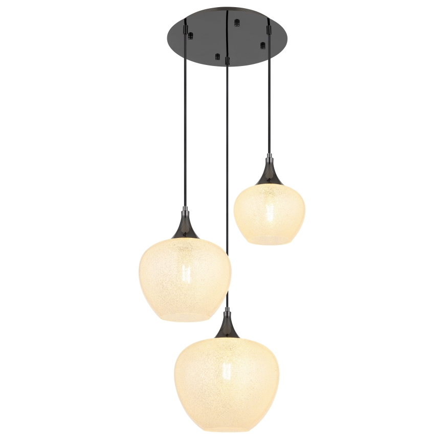 Globo - Lühter 3xE27/40W/230V valge/antratsiit