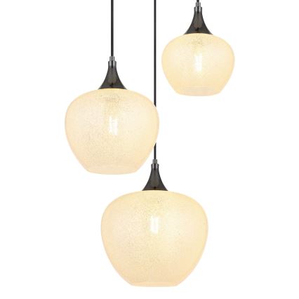 Globo - Lühter 3xE27/40W/230V valge/antratsiit