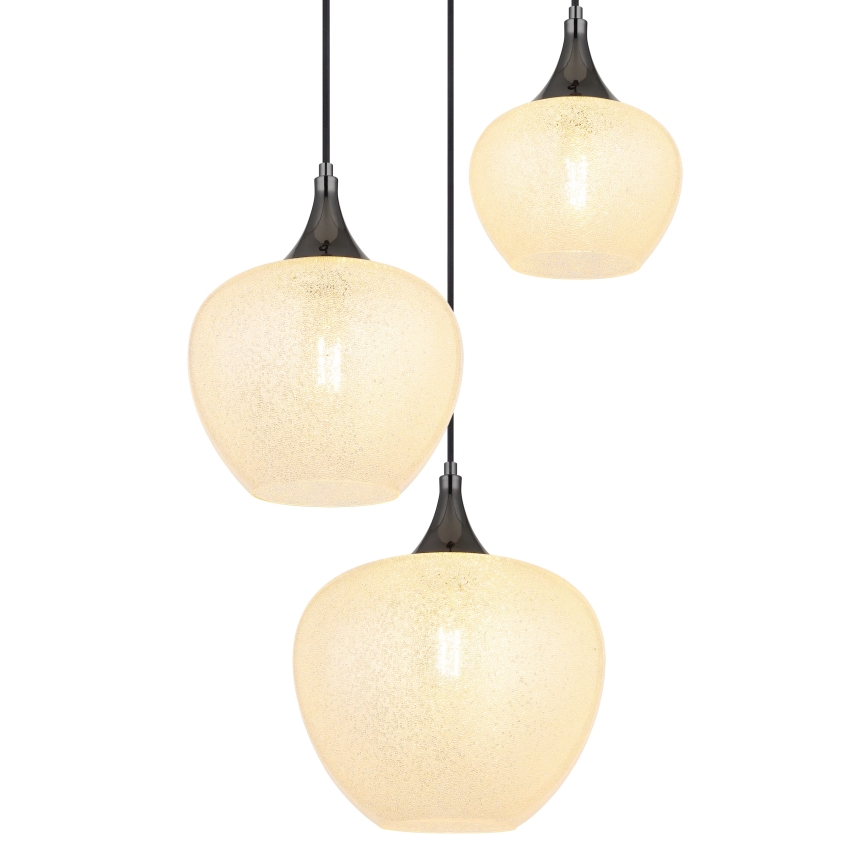 Globo - Lühter 3xE27/40W/230V valge/antratsiit
