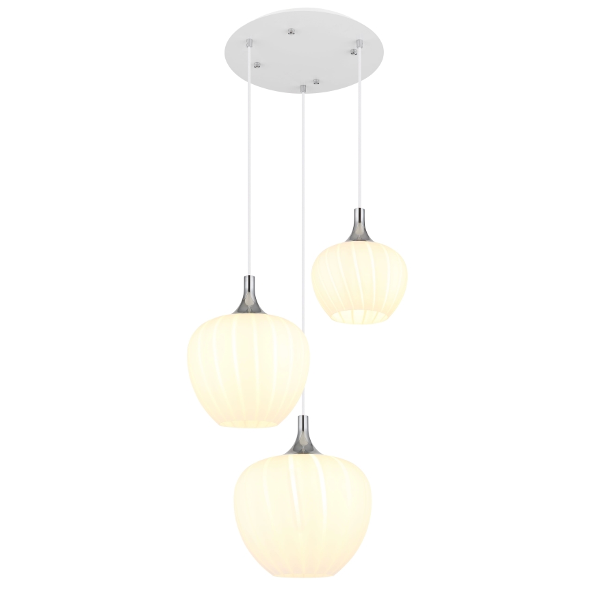 Globo - Lühter 3xE27/40W/230V valge