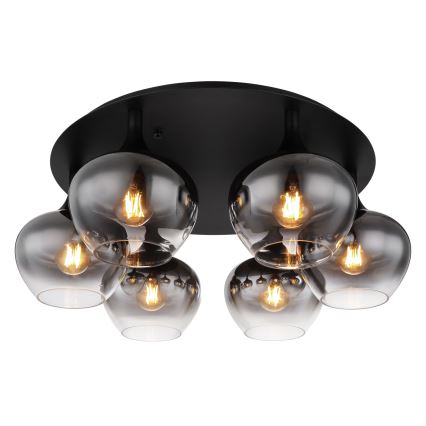Globo - pinnale paigaldatav lühter 6xE27/40W/230V, Ø 65 cm, must