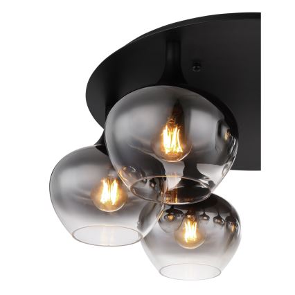 Globo - pinnale paigaldatav lühter 6xE27/40W/230V, Ø 65 cm, must