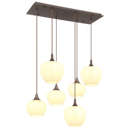 Globo - Lühter 6xE27/40W/230V valge