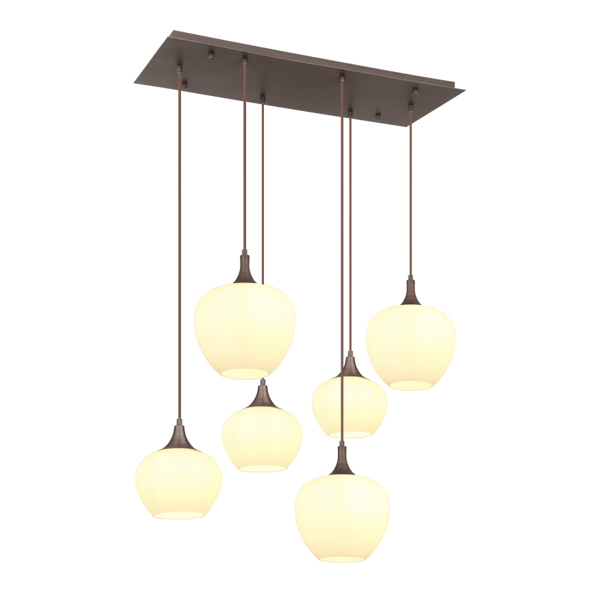 Globo - Lühter 6xE27/40W/230V valge