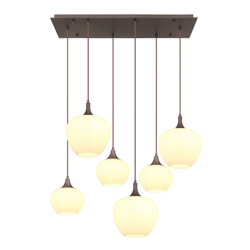 Globo - Lühter 6xE27/40W/230V valge