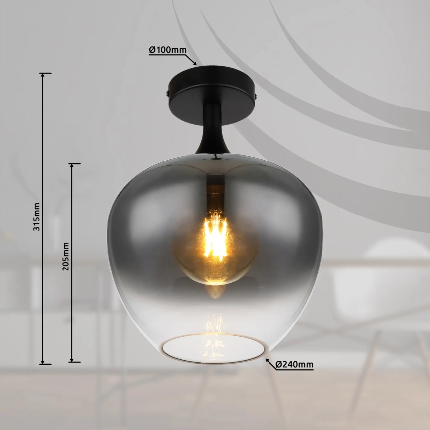 Globo - Laevalgusti 1xE27/40W/230V suitsutatud