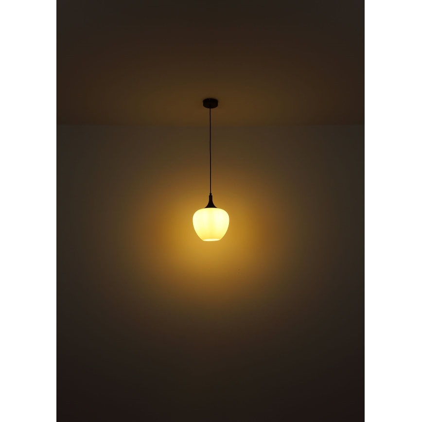 Globo - Lühter 1xE27/60W/230V d. 29 cm valge/pruun