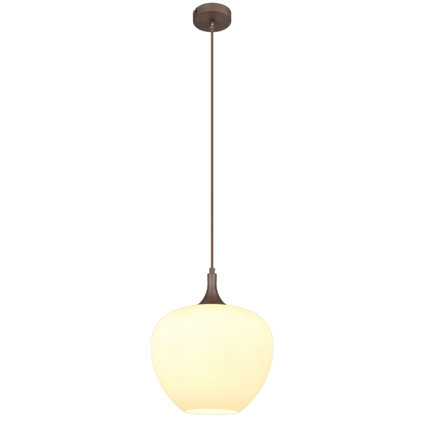 Globo - Lühter 1xE27/60W/230V d. 29 cm valge/pruun
