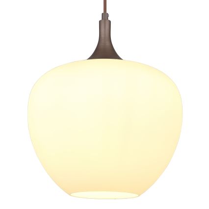 Globo - Lühter 1xE27/60W/230V d. 29 cm valge/pruun