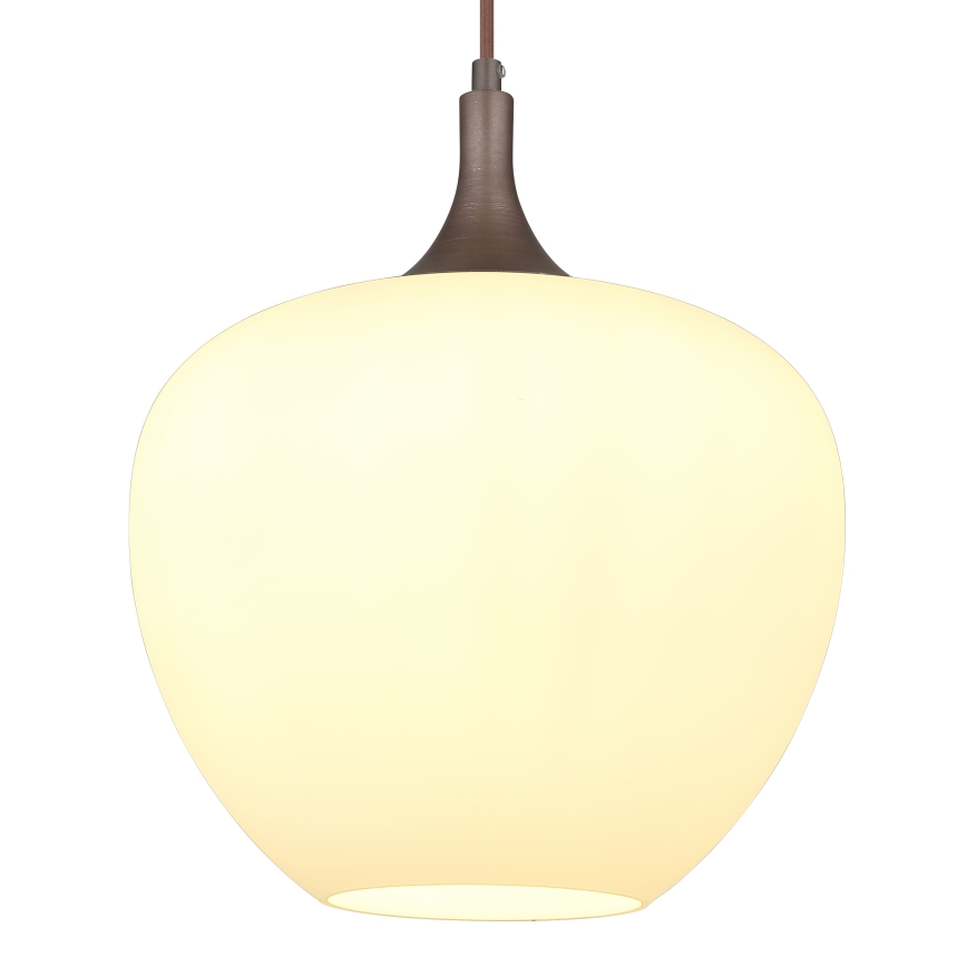 Globo - Lühter 1xE27/60W/230V d. 29 cm valge/pruun
