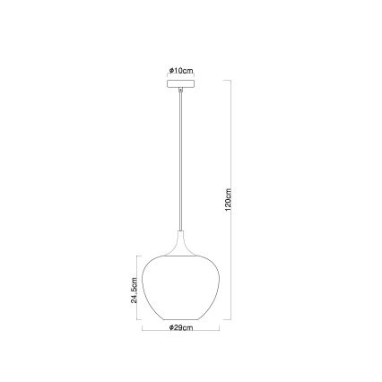 Globo - Lühter 1xE27/60W/230V d. 29 cm valge