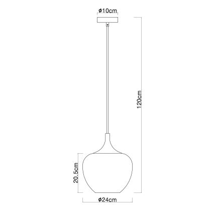 Globo - Lühter 1xE27/60W/230V d. 24 cm vask