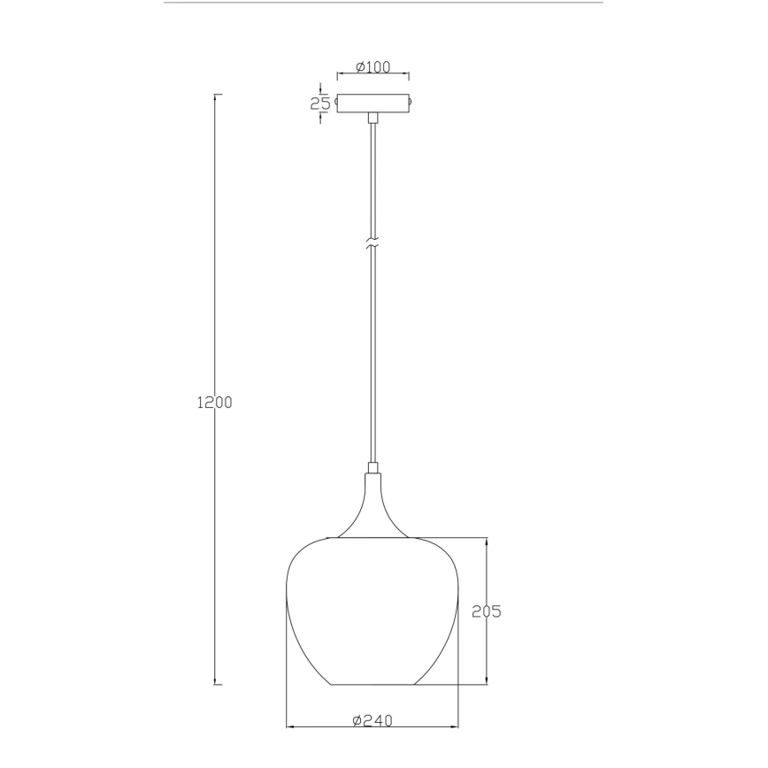 Globo - Lühter 1xE27/40W/230V d. 24 cm valge/antratsiit
