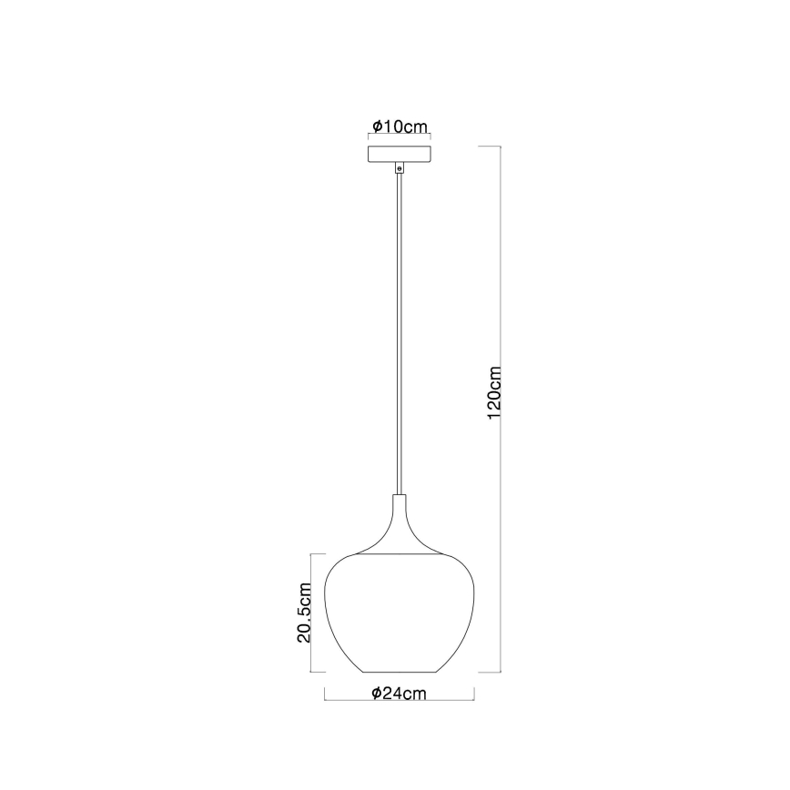 Globo - Lühter 1xE27/60W/230V d. 24 cm valge