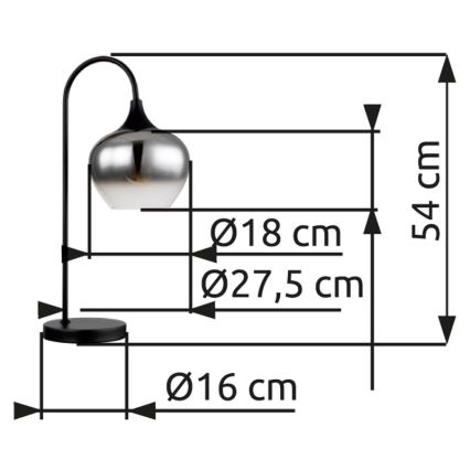 Globo - Laualamp 1xE27/40W/230V must