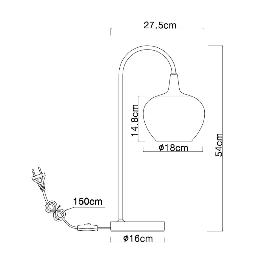 Globo - Laualamp 1xE27/40W/230V vask