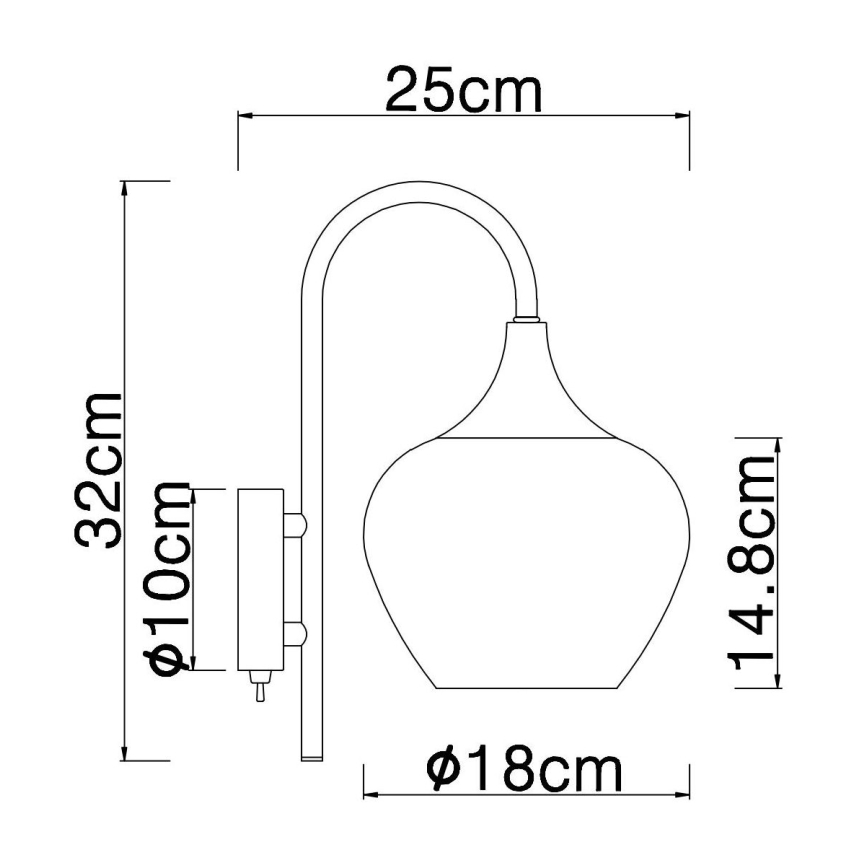 Globo - Seinavalgusti 1xE27/40W/230V vask