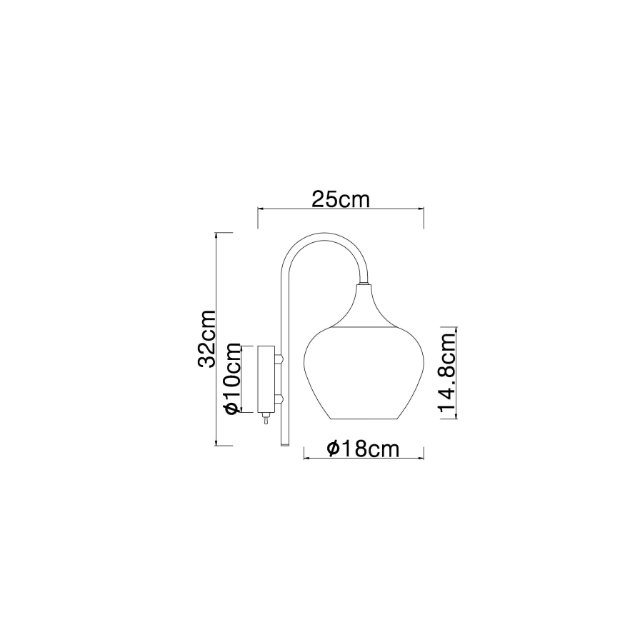 Globo - Seinavalgusti 1xE27/40W/230V valge