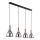 Globo 15550-4H - Rippvalgusti juhtmel MATTEA 4xE27/6W/230V must/suitsuklaas