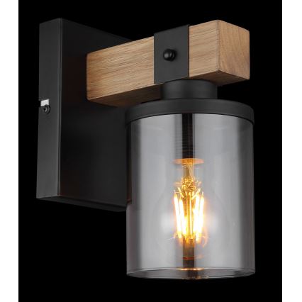 Globo - Seinavalgusti 1xE27/60W/230V tamm/suitsune